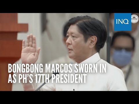 Its Official Bongbong Marcos Sworn In As Philippines Th President