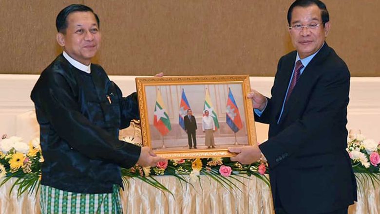 Perdana Menteri Kamboja meninjau stroika perdamaian Myanmar