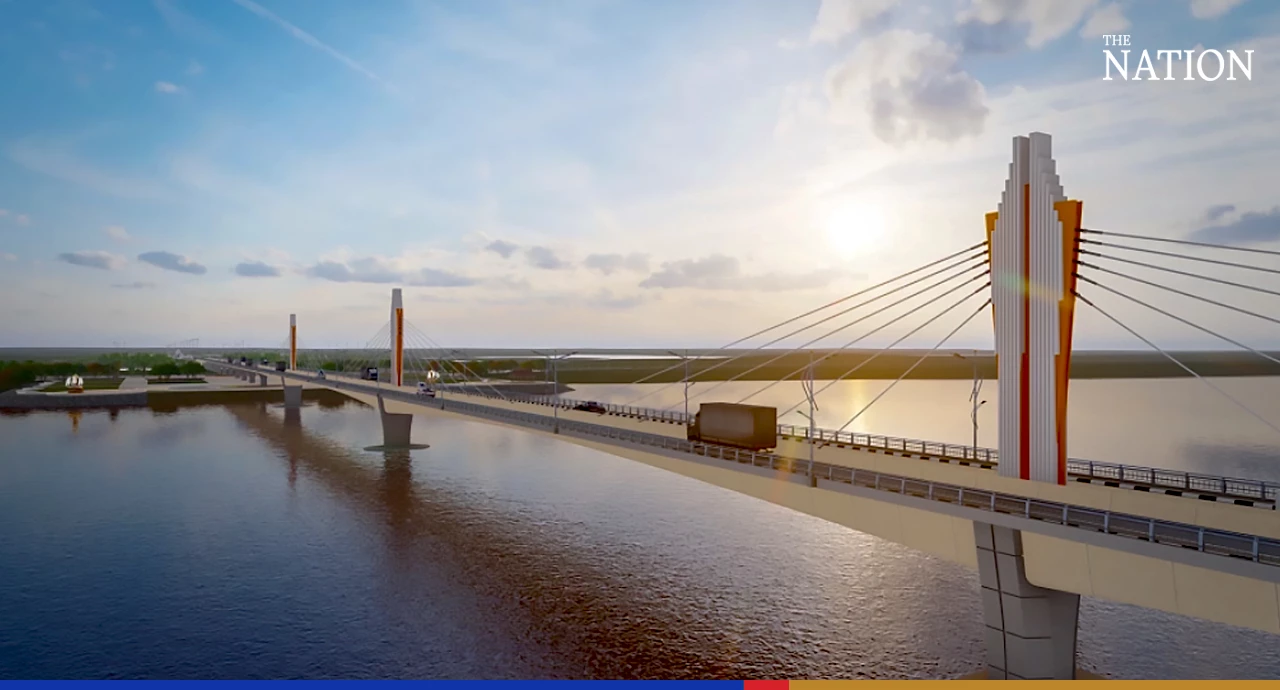 Thai transport minister checks work on fifth Thai-Laos bridge a20