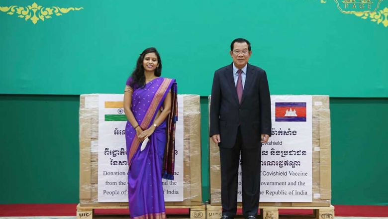 Hadiah vaksin diberikan untuk hubungan India-Kamboja