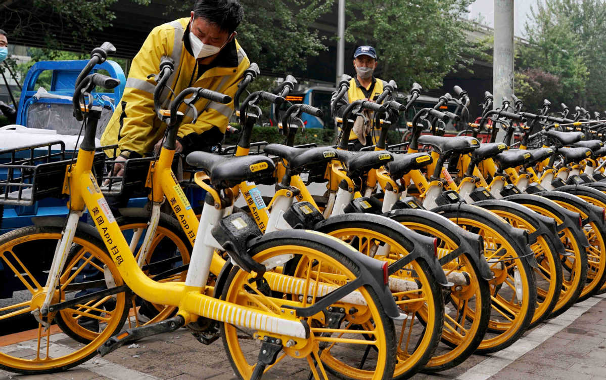 Motorbikes sharing in China