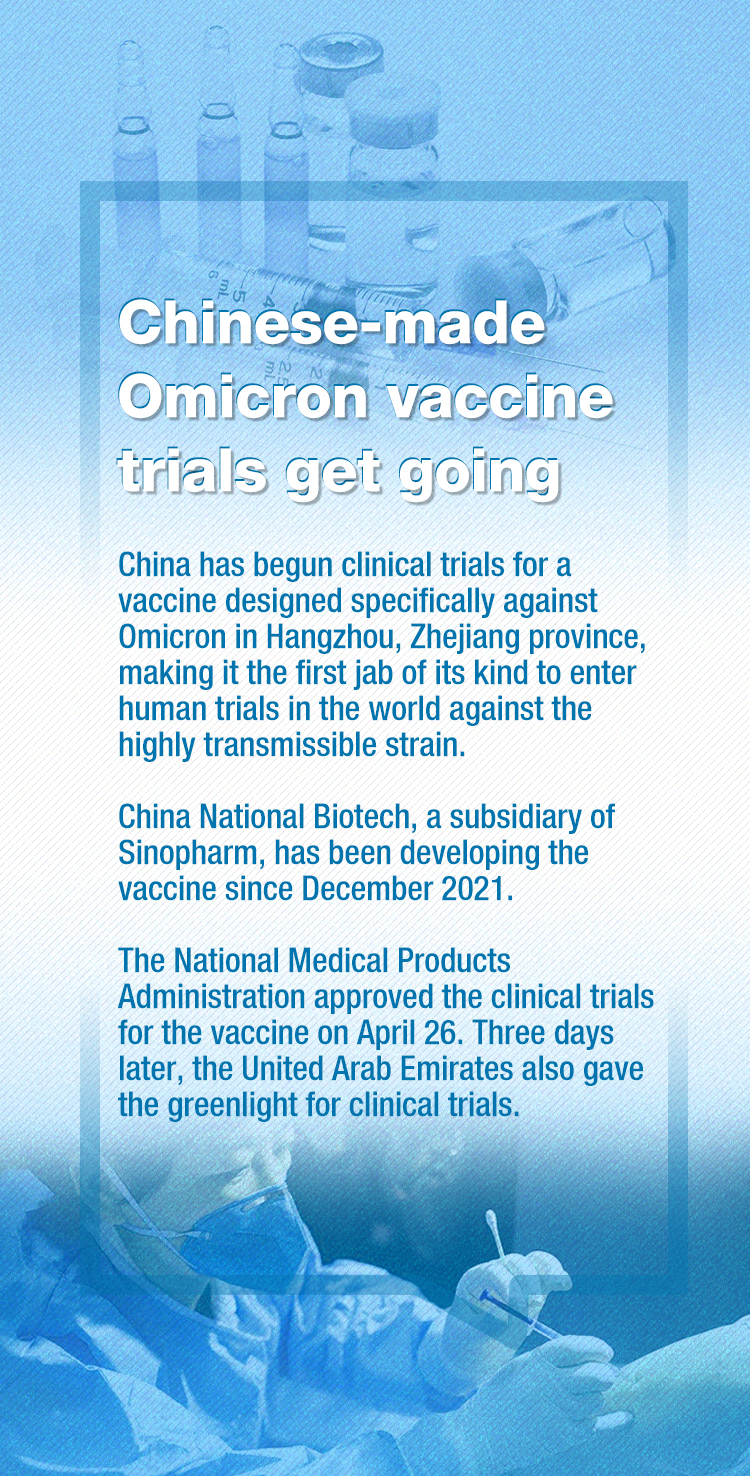 Chinese-made Omicron vaccine trials get going a34