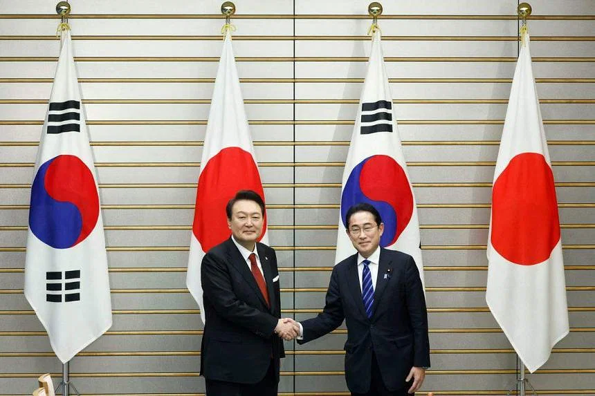 Japan, South Korea hail spring thaw in wintry relations as they seek closer ties