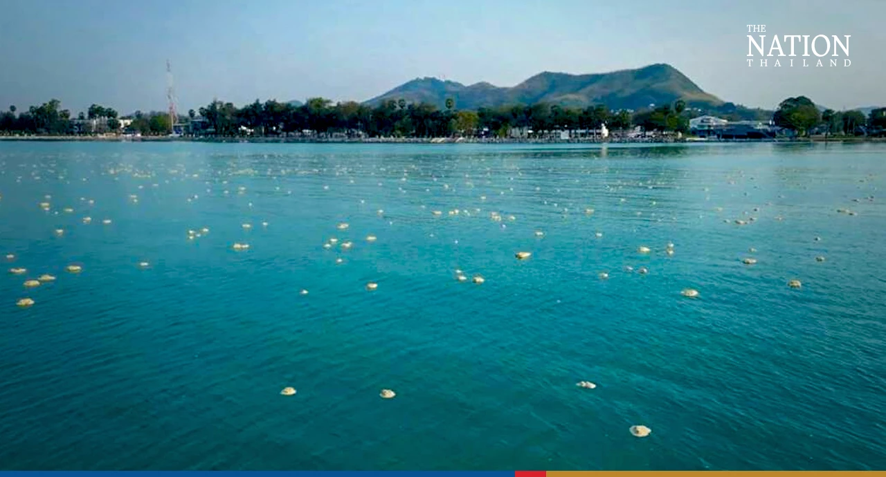 Onlookers dazzled by floating sands on sea off Sattahip