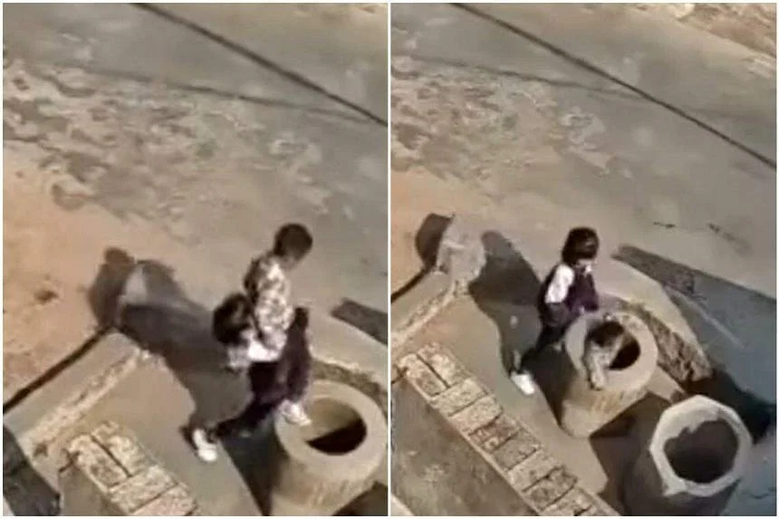 Girl, 7, throws boy down a well in China in video that shocks millions ...