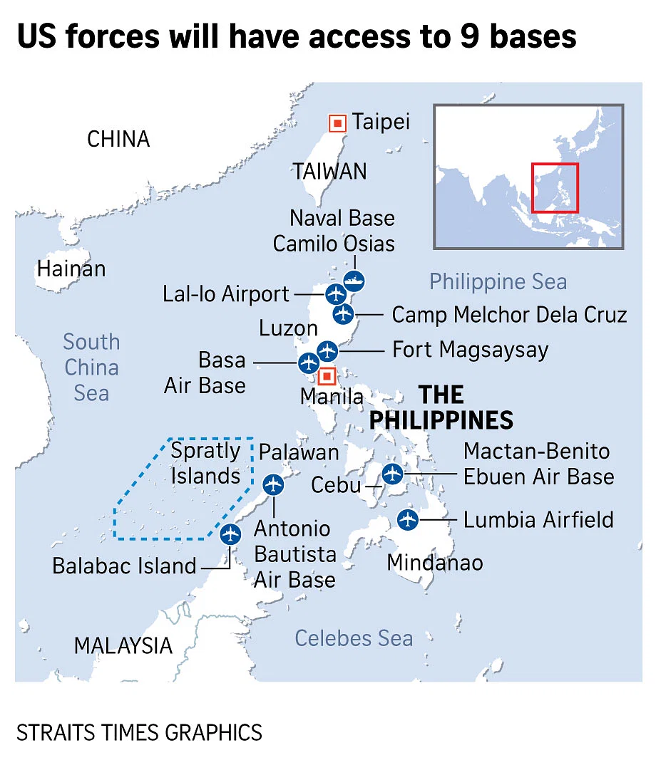 Philippine military bases with US access won't be used for offensive  actions, says Marcos - Asia News NetworkAsia News Network