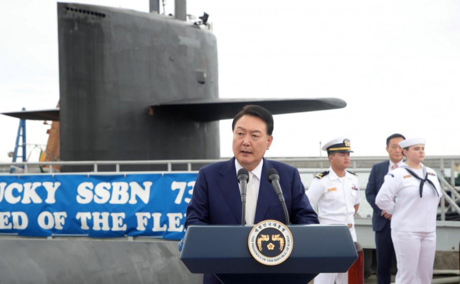 South Korea’s Yoon touts solidarity on US submarine