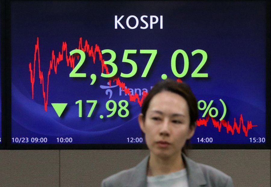 Seoul shares down for 3rd day amid geopolitical tension, high US bond