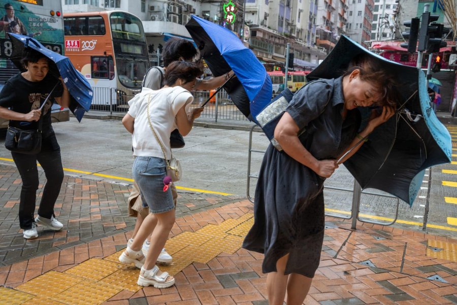 Observatory raises typhoon signal No 9 as Koinu nears Hong Kong - Asia ...
