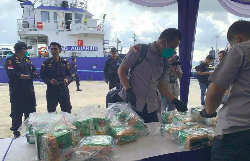 Singapore-flagged vessel loaded with drugs caught off Riau Islands, say Indonesian authorities