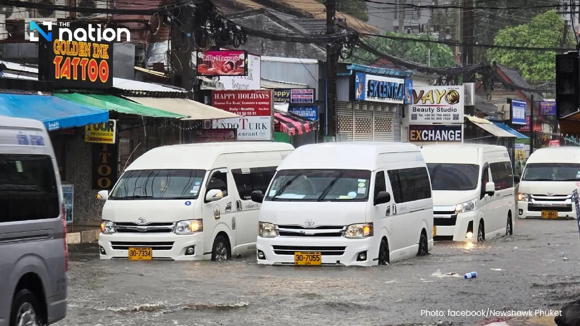 Heavy overnight rains leave many areas in Phuket flooded