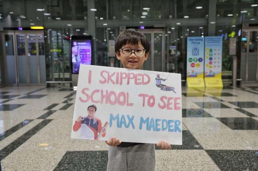 Olympic bronze medallist Max Maeder returns to Singapore to hero’s welcome
