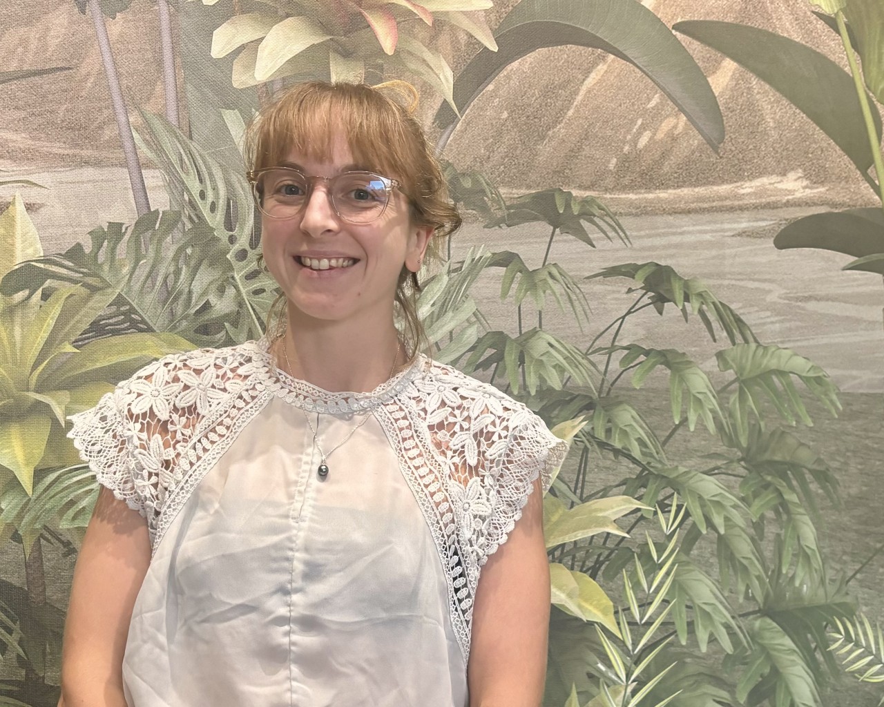 British traveler Zoe Stephens, 30, speaks to The Korea Herald at a cafe in Taichung Station in Taichung, Taiwan, July 19. PHOTO: THE KOREA HERALD