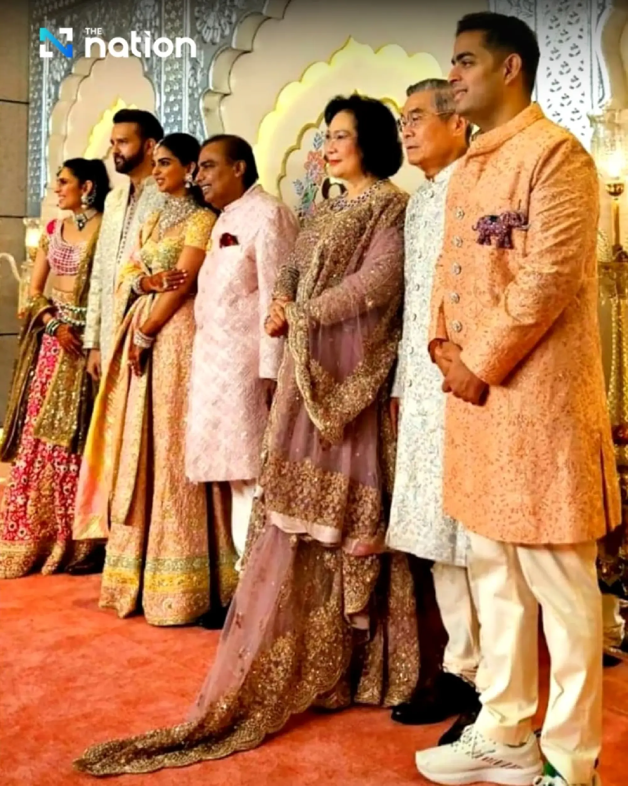 From Thai billionaires to Bollywood stars: Saris unite guests at Ambani wedding