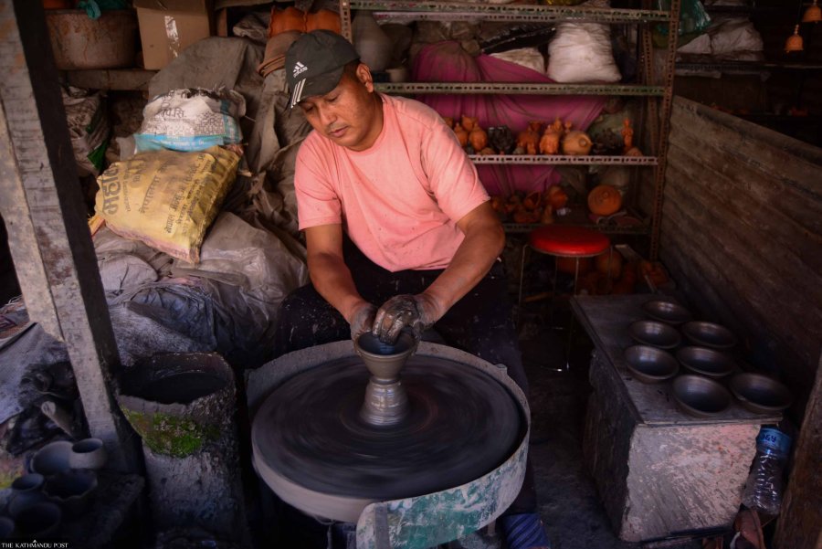 Potters of Nepal’s Bhaktapur busy in Tihar preparation