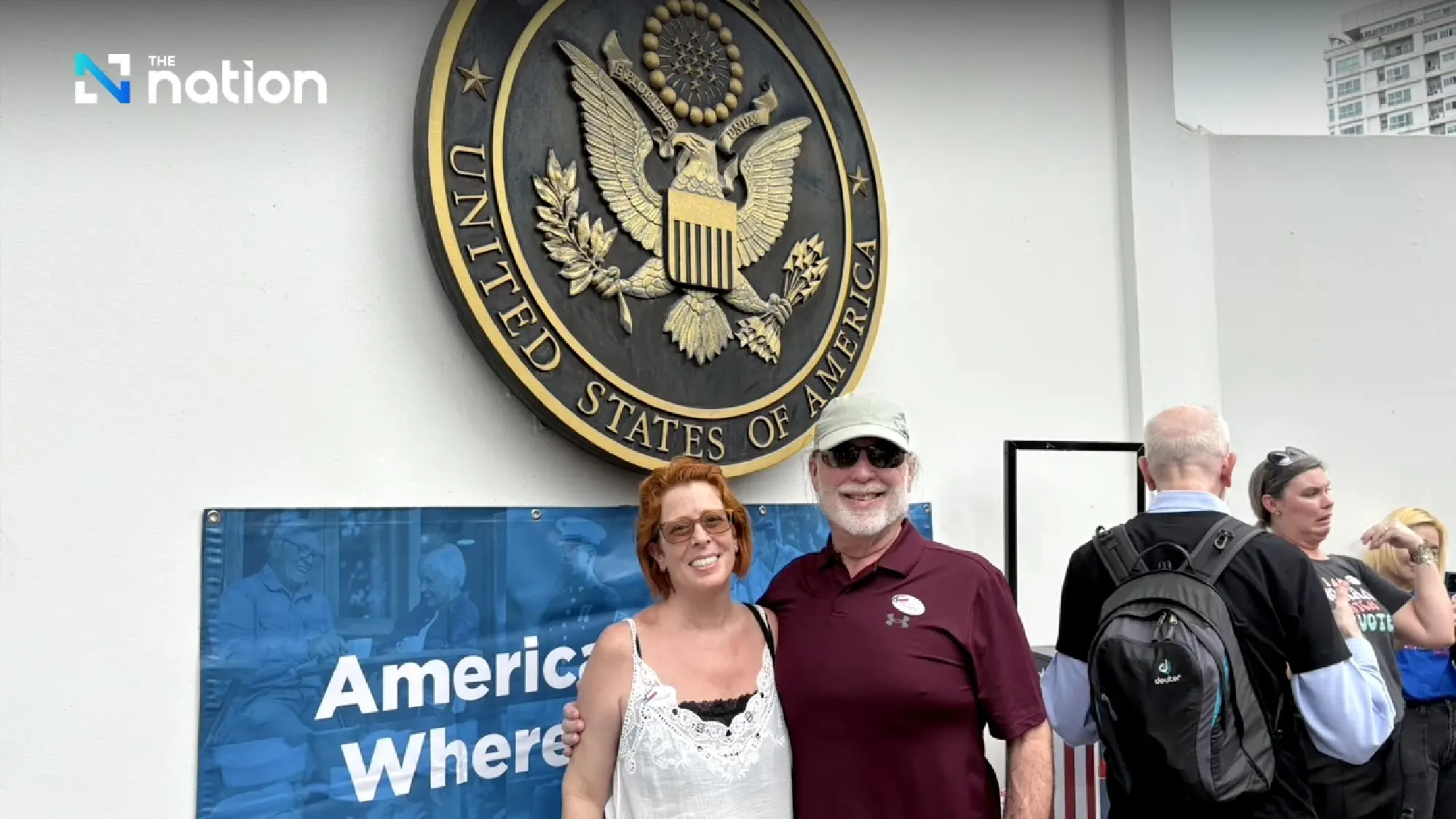 American voters in Thailand cast presidential election ballots at embassy
