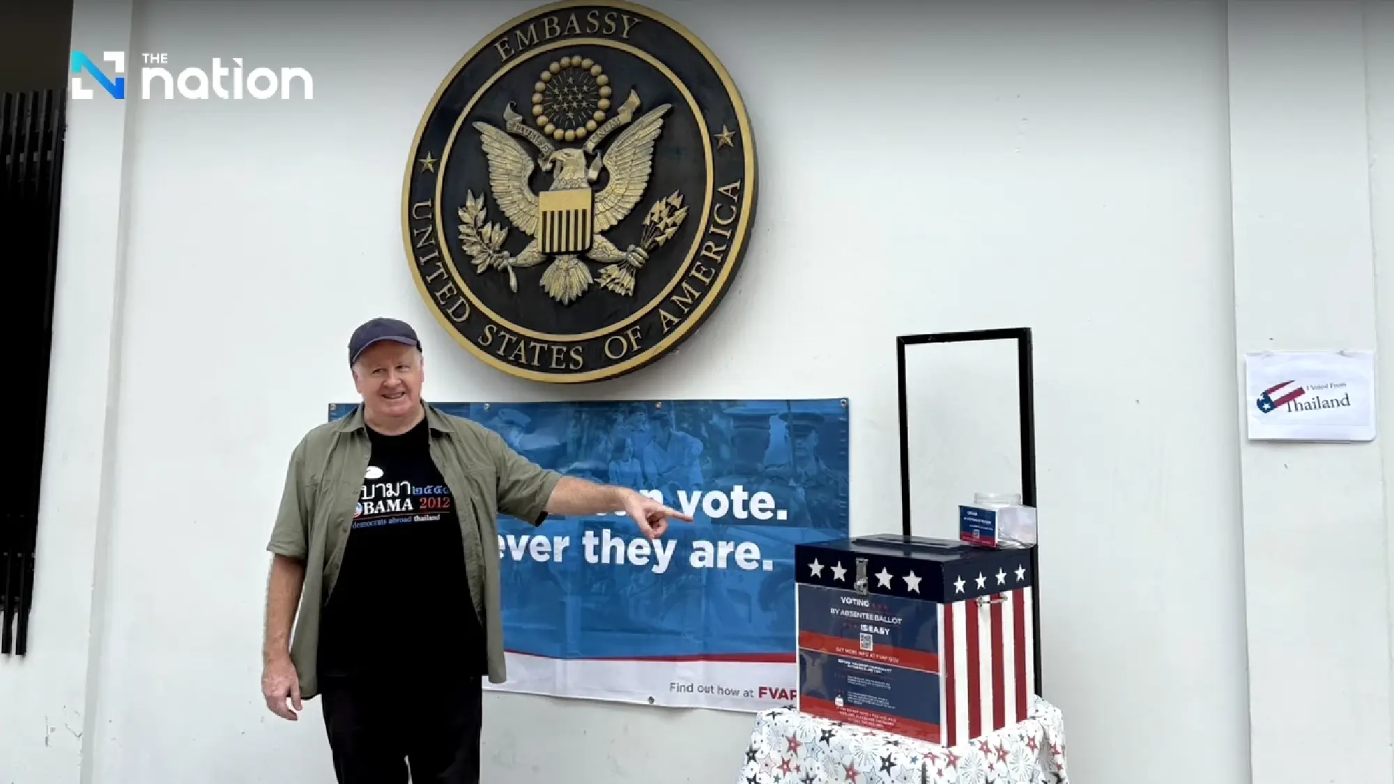 American voters in Thailand cast presidential election ballots at embassy