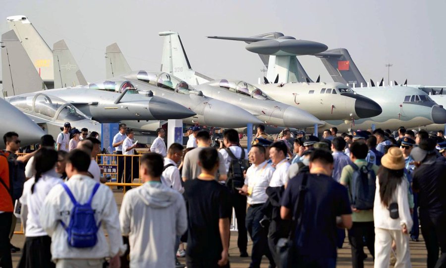 China unveils J-35A stealth fighters in air show as Russian military participates in a show of unity