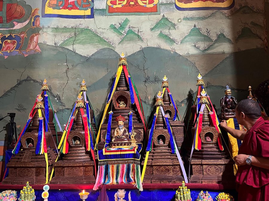 18th-century wooden choetens of Kabji Choeten Ningpo Lhakhang in Bhutan restored