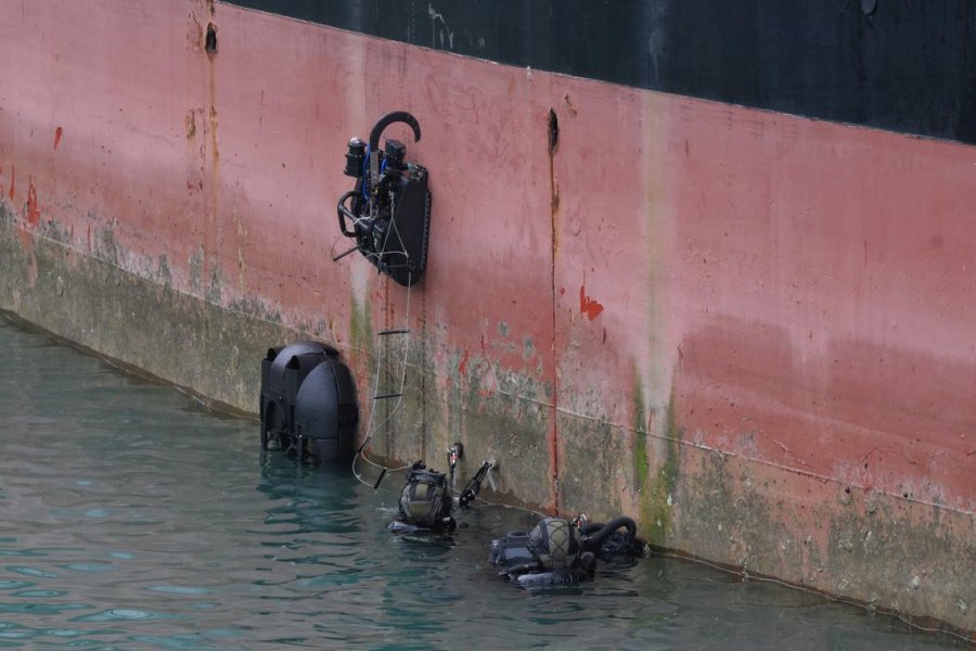 Drone and climbing robot not featured in Singapore Maritime Police demonstration