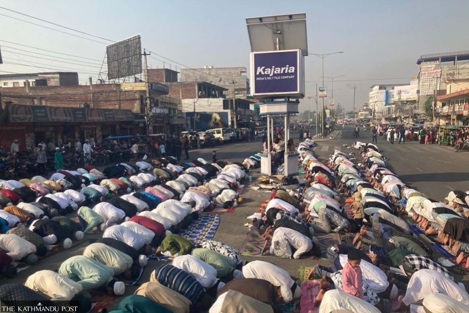 Devotees gathered at mosques and Eidgahs early in the morning, performing communal prayers and exchanging greetings. PHOTOS: THE KATHMANDU POST