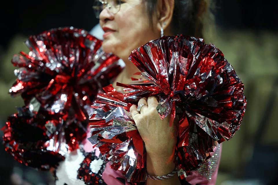 Singapore’s elderly cheerleaders show off their moves