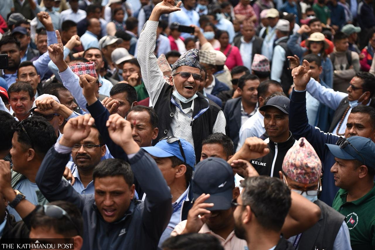 Teachers’ protest in Kathmandu enters eighth day