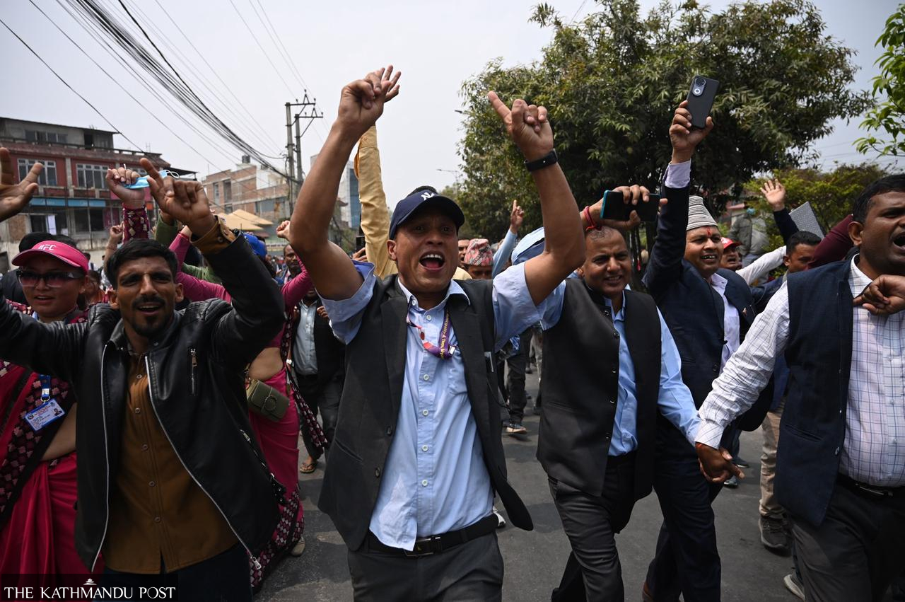 Teachers’ protest in Kathmandu enters eighth day