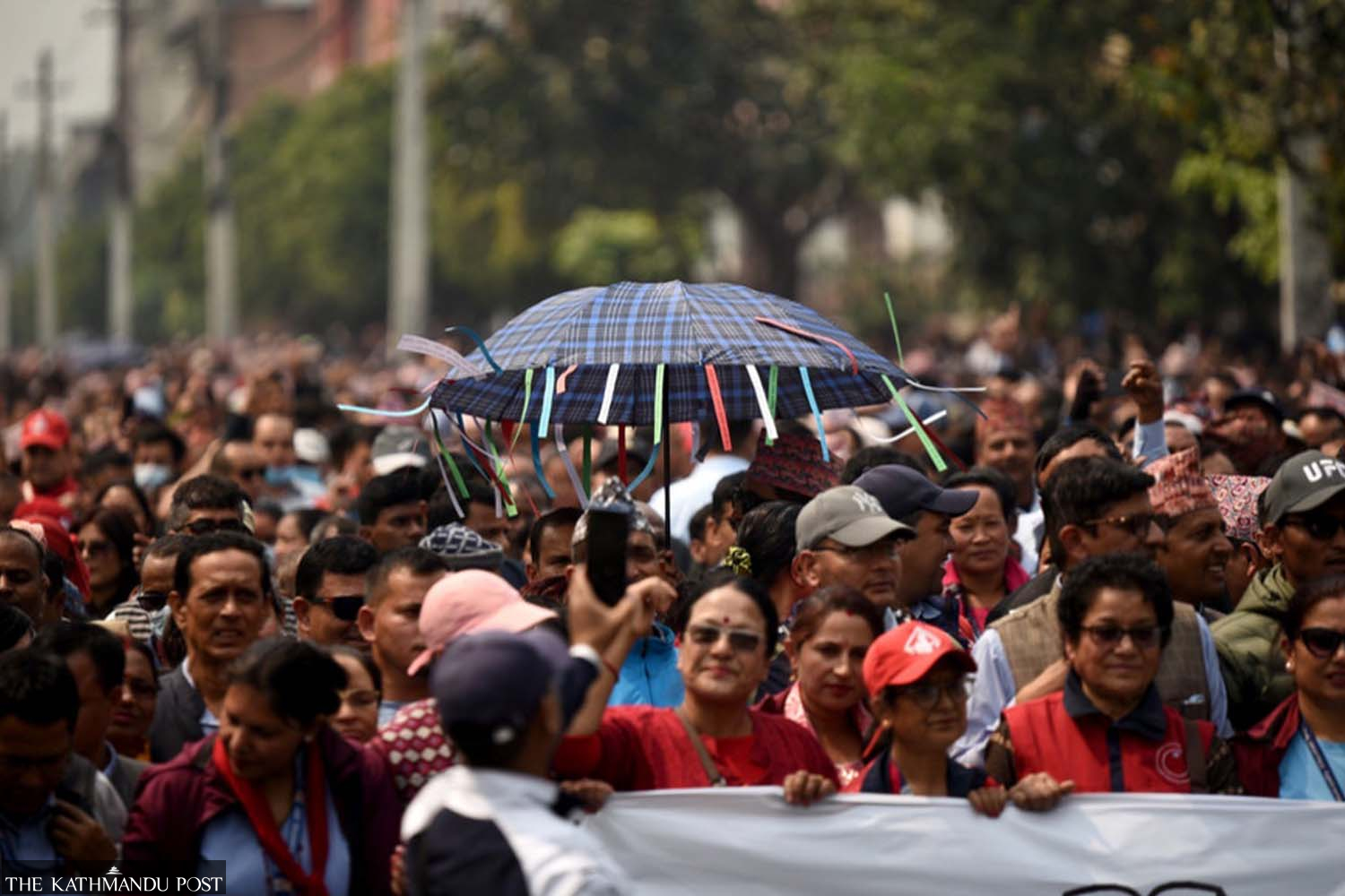 Teachers across Nepal stage mass protest in Kathmandu for Education Bill