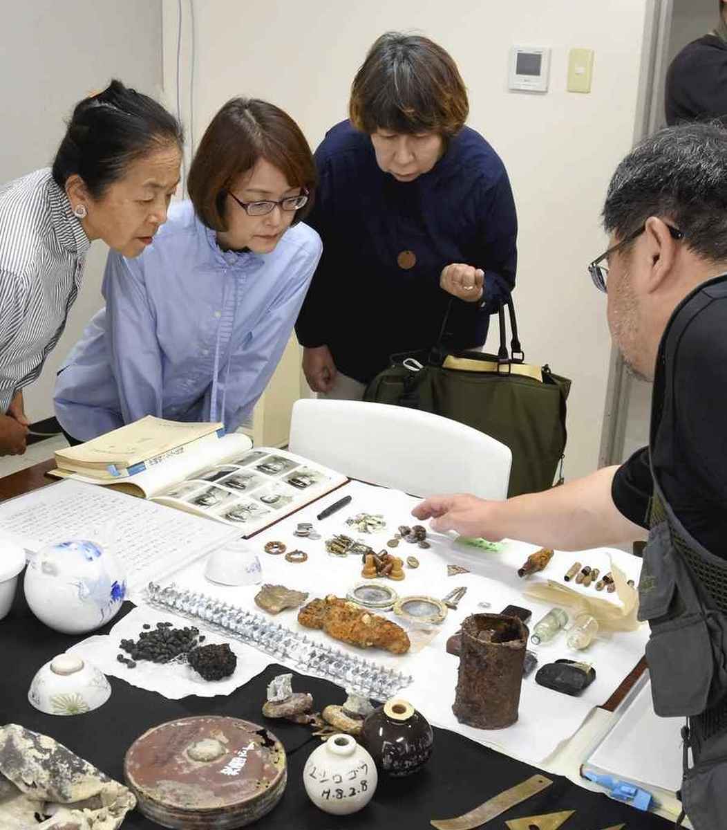 80 Years after WWII, junior high school badge found in natural cave in Okinawa