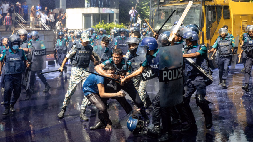 Debunking AI claim: Bangladeshi police restrains protesting student, claims photo is AI generated