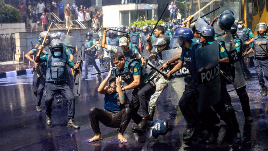 Debunking AI claim: Bangladeshi police restrains protesting student, claims photo is AI generated