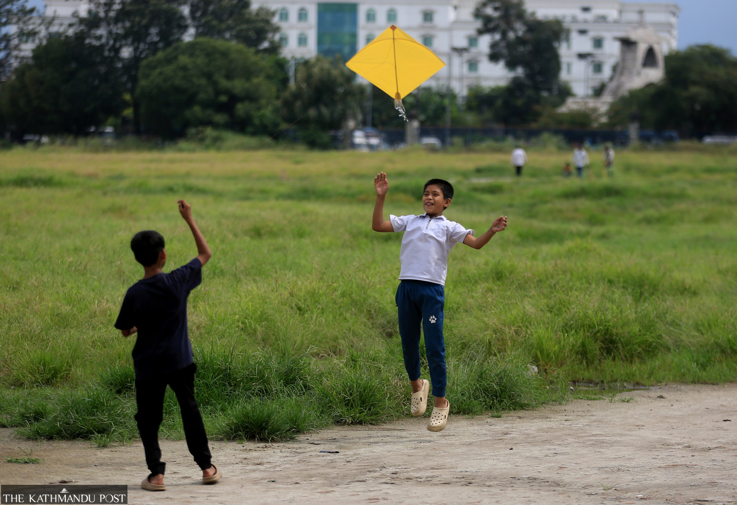 Festive spirit takes over Nepal: Children soar high on bamboo swings, travellers leave for hometowns