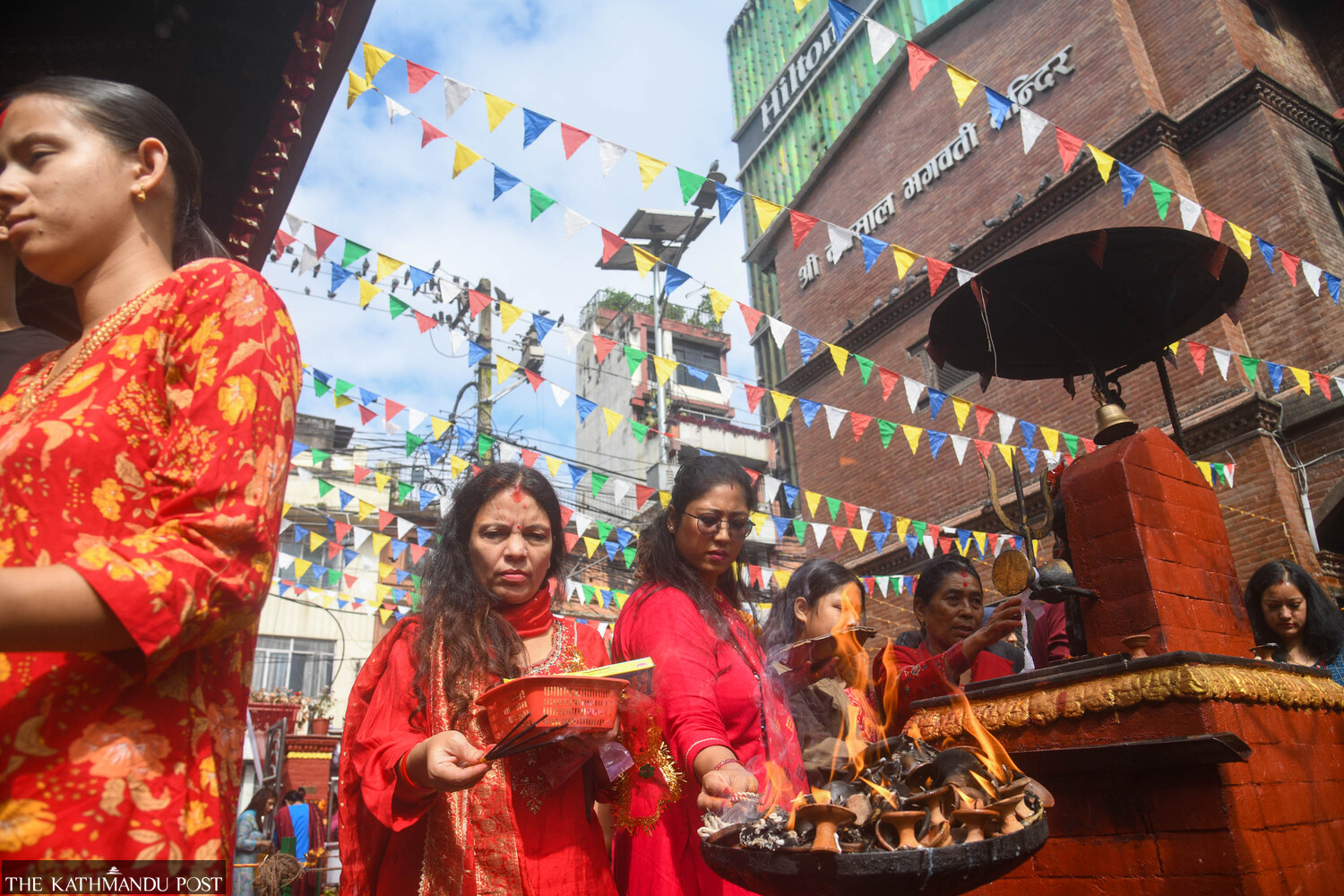 Festive spirit takes over Nepal: Children soar high on bamboo swings, travellers leave for hometowns