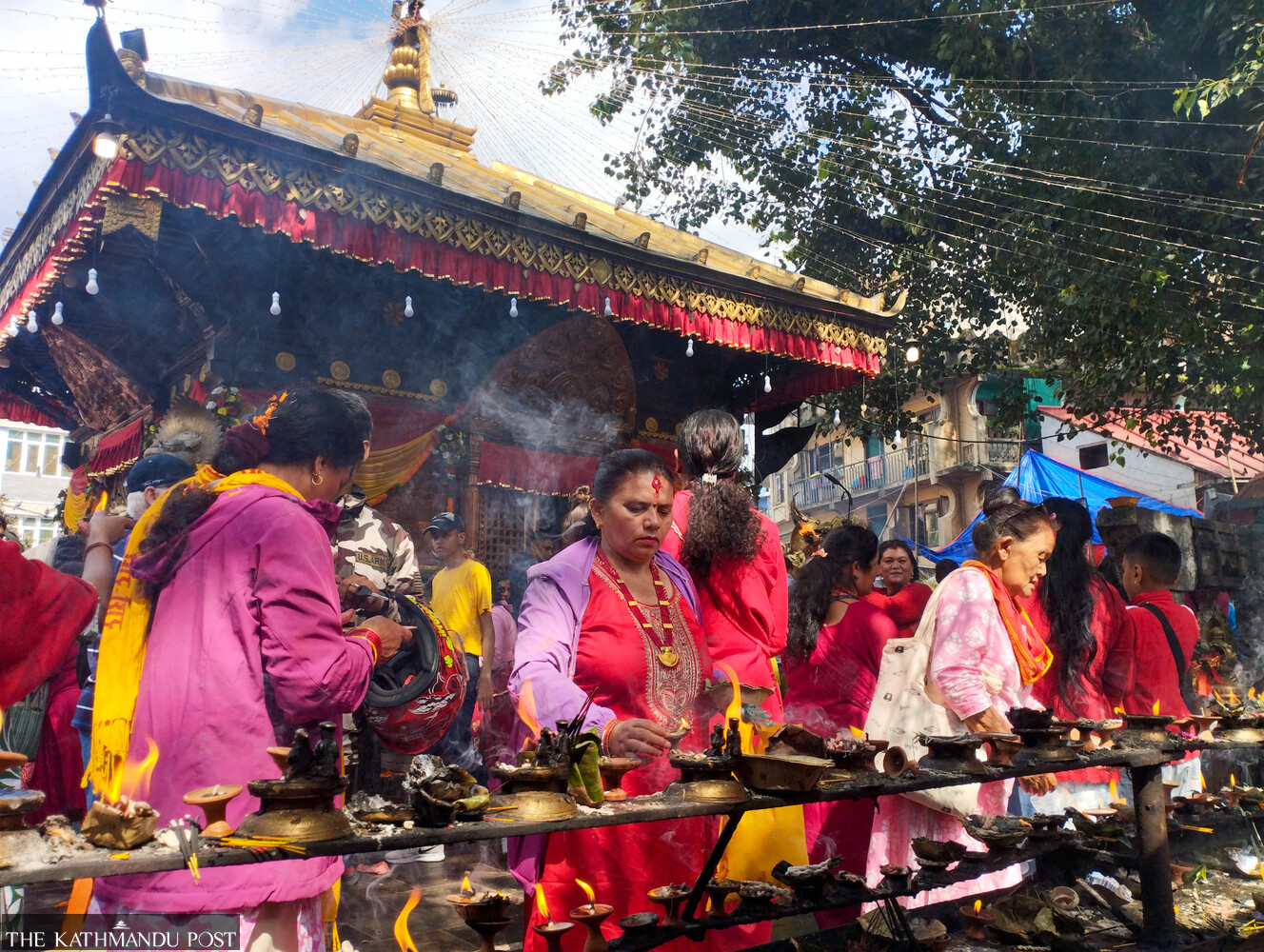 Festive spirit takes over Nepal: Children soar high on bamboo swings, travellers leave for hometowns