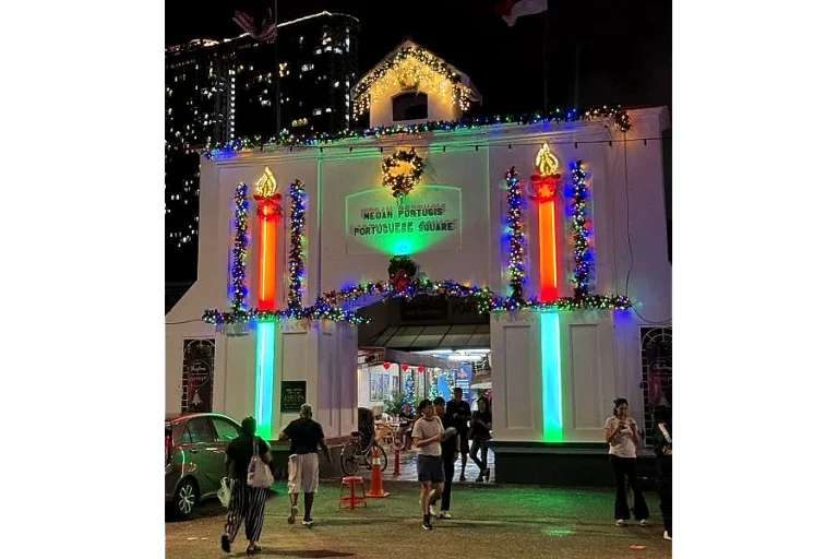Portuguese settlement in Malaysia’s Melaka glows with vibrant Christmas spirit