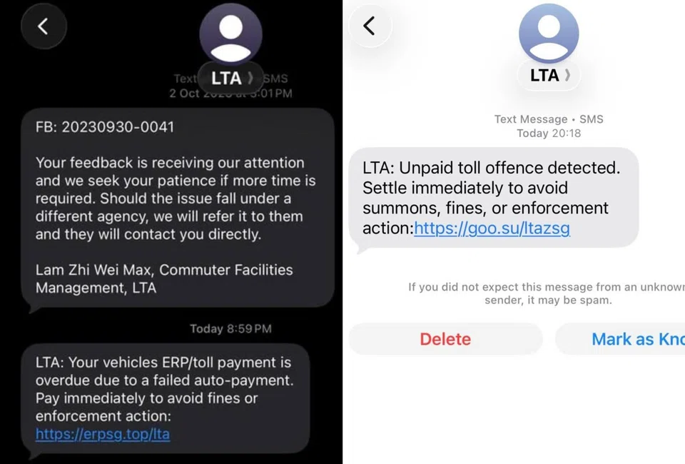 Singapore travellers to Malaysia lose almost US$19k to scam texts impersonating transport authority