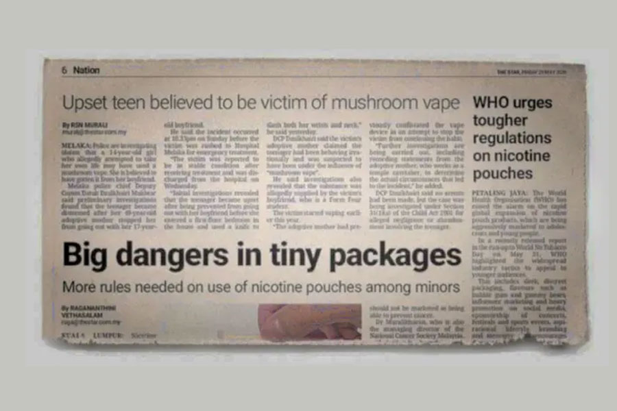 Online nicotine pouches an offence: Malaysian health ministry