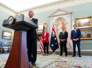 US, India, Japan, Australia denounce coercive actions in East, South China Seas