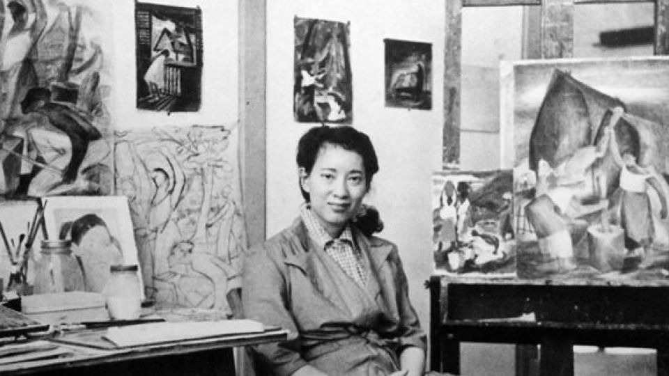 Anita-Magsaysay-Ho-in-her-studio-at-Cranbrook-Academy-of-Art-with-drafts-and-studies-of-22Water-Carriers22-e1748433169868-620x325-1.jpg