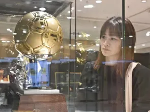US$1.47mil gold soccer ball goes on sale at Osaka department store