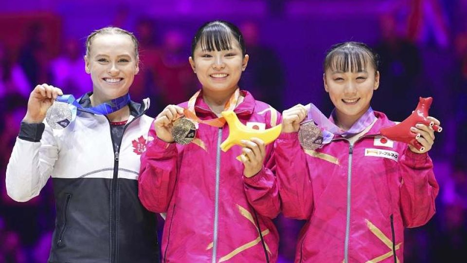 Hazuki Watanabe becomes youngest Japanese woman to win title at artistic  gymnastics world championships - The Japan Times