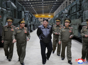 North Korean leader inspects new tactical missile system