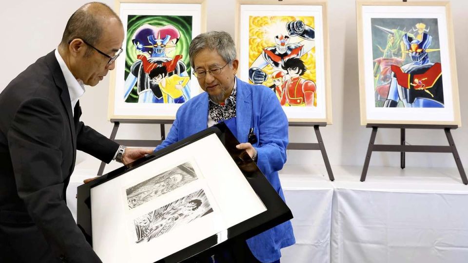 Japanese manga artist Go Nagai of 'Mazinger Z' fame donates