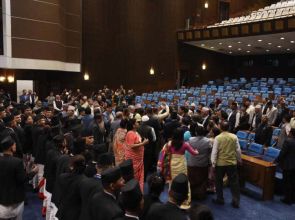 Nepali lawmakers scuffle in House meeting